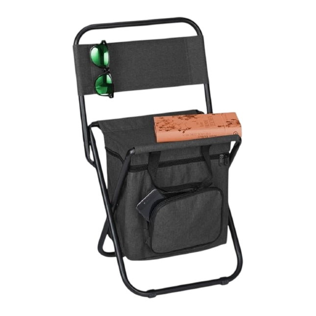 Camping chair with backrest black