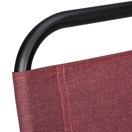 Camping chair with backrest red