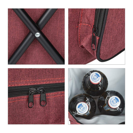 Camping chair with backrest red