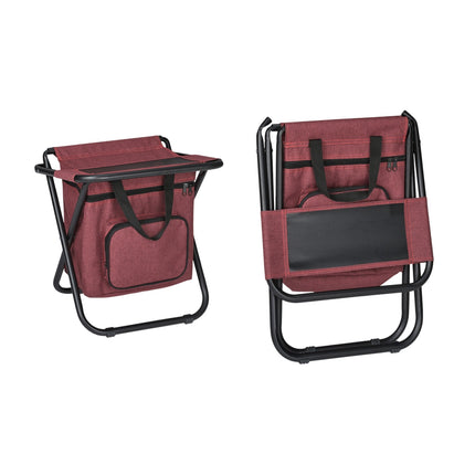 Camping chair with backrest red