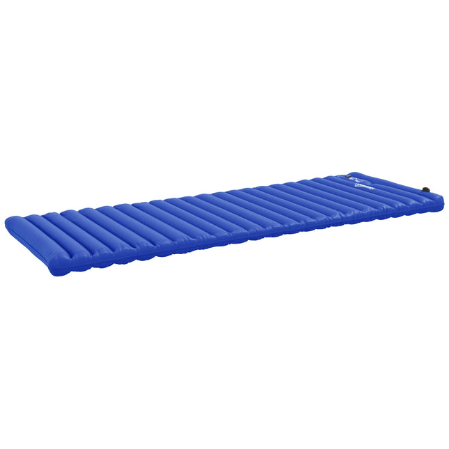 Camping air mattress with foot pump, water repellent, 120 kg capacity
