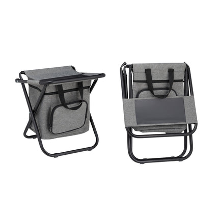 Camping stool with backrest