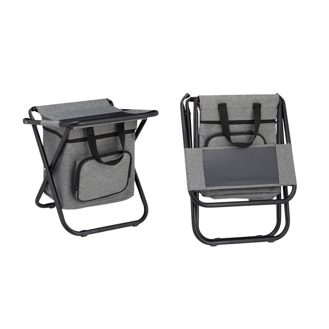 Camping stool with backrest
