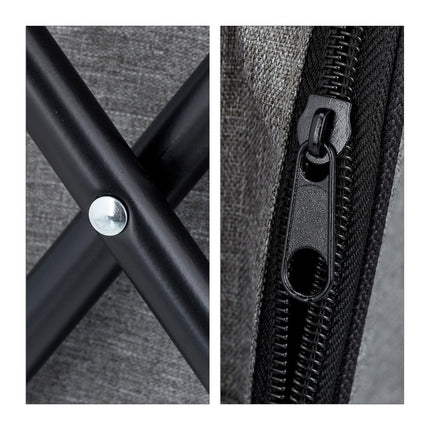 Camping stool with backrest