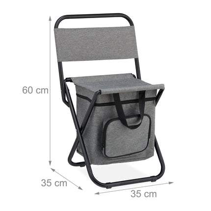 Camping stool with backrest