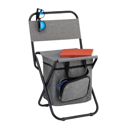 Camping stool with backrest