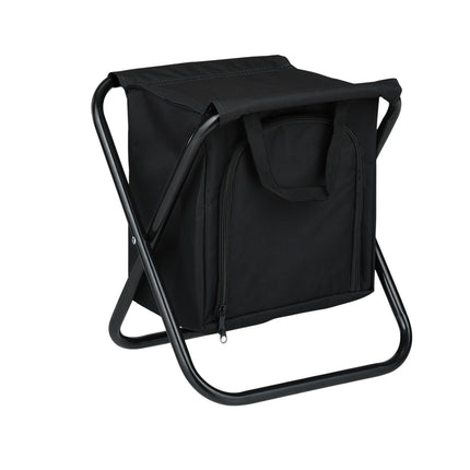 Camping stool with cooler bag