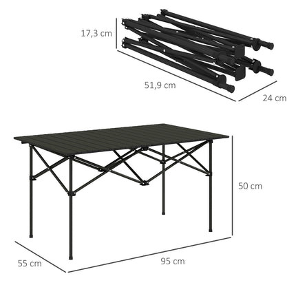 Camping table - aluminium, foldable, light, 2-person