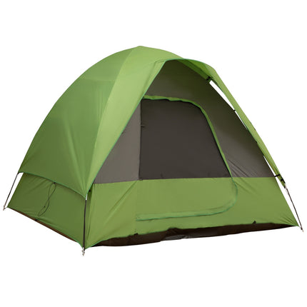Camping tent for 4-5 people, fiberglass polyester, green