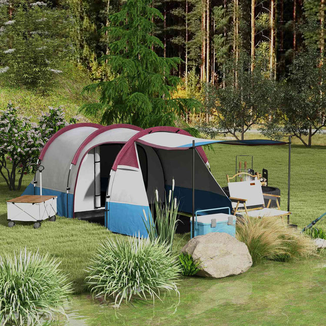 Camping tunnel tent for 3 people - windproof, 2 rooms