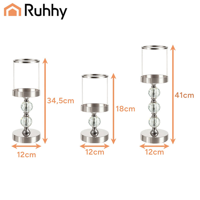Candlestick-lantern set of 3 pcs. Ruhhy 22314