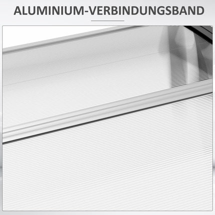 Wave-shaped exterior door made of polycarbonate, UV protected, 90x150cm