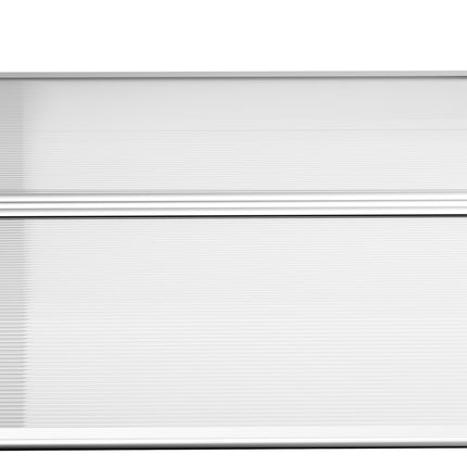 Wave-shaped exterior door made of polycarbonate, UV protected, 90x150cm