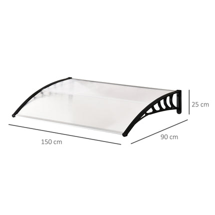 Wave-shaped exterior door made of polycarbonate, UV protected, 90x150cm