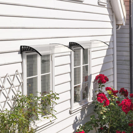 Wave-shaped exterior door made of polycarbonate, UV protected, 90x150cm