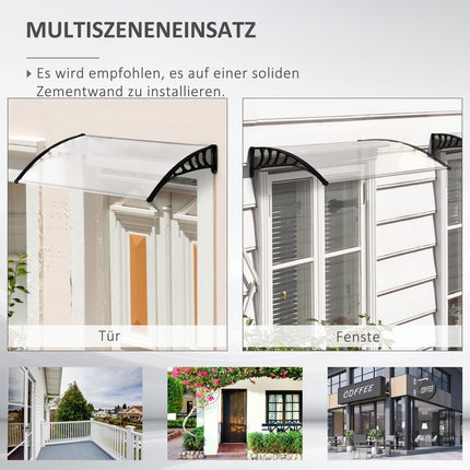 Wave-shaped exterior door made of polycarbonate, UV protected, 90x150cm