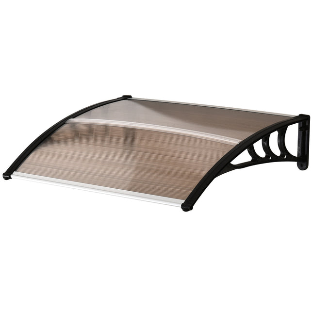 Outer door in polycarbonate weatherproof canopy, brown, 75x100cm