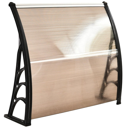 Outer door in polycarbonate weatherproof canopy, brown, 75x100cm