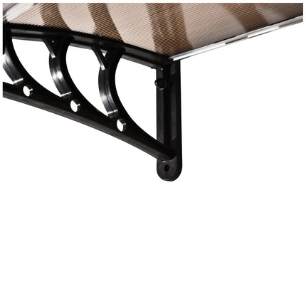Outer door in polycarbonate weatherproof canopy, brown, 75x100cm
