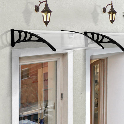 Outer door cover made of polycarbonate, Transparent, 120x75 Cm