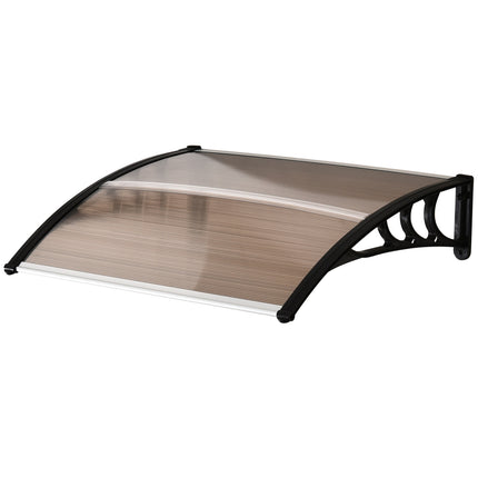 Weather-resistant exterior door in polycarbonate, brown, 120x75cm