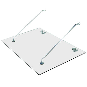 Tempered Glass Door Cover - 304 Stainless Steel, Multiple Sizes