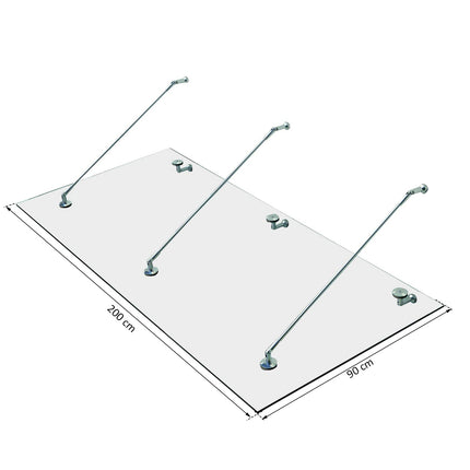 Glass chapel - Safety glass, Stainless Steel, 200x90 cm