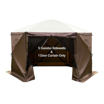 Canopy Sidewalls 6-Pack, Waterproof 5.67x4.85 Ft, Brown