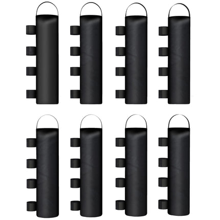 Canopy Weight Bags, 8-Pack, 600D Oxford, No Sand, Black