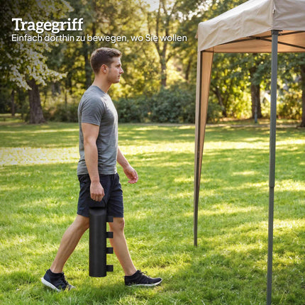 Canopy Weight Bags, 8-Pack, 600D Oxford, No Sand, Black