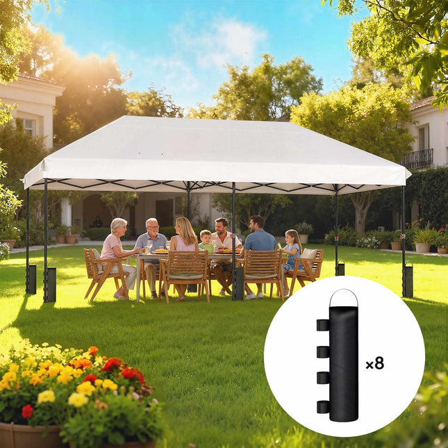 Canopy Weight Bags, 8-Pack, 600D Oxford, No Sand, Black