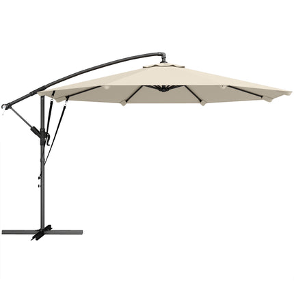 Cantilever Umbrella, 2.95m Diameter, Cream, with Cover
