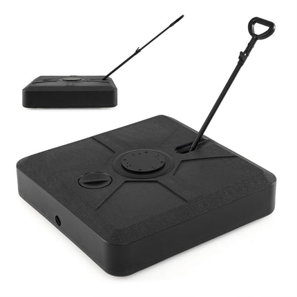 Cantilever Umbrella Base with Wheels, 330 lb Fill, Black