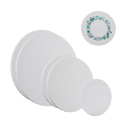 Canvas round set of 6
