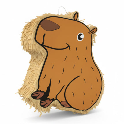 Capybara Pinata Set, Stick And Blindfold Included