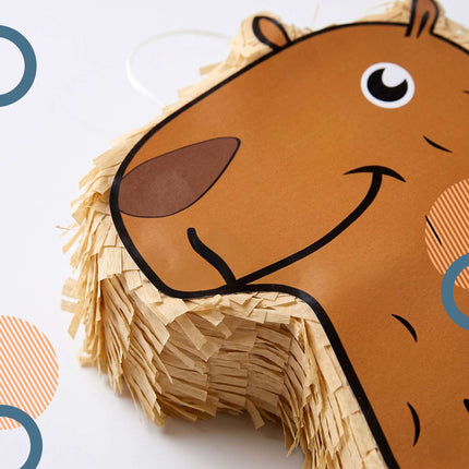 Capybara Pinata Set, Stick And Blindfold Included