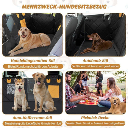 Car Back Seat Dog Blanket Waterproof & Scratch-Resistant & Non-Slip 215 x 148 cm Black