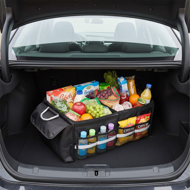 Car Boot Organizer with Insulated Cooler Bag