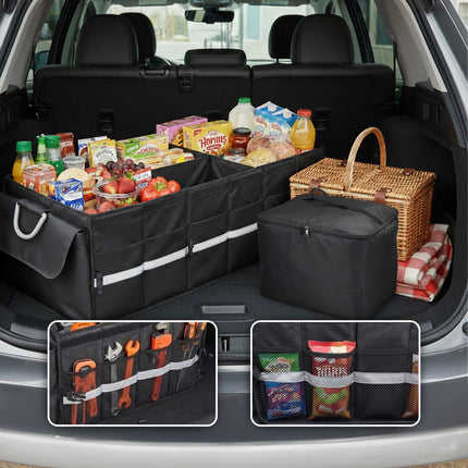 Car Boot Organizer with Insulated Cooler Bag
