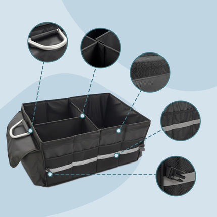 Car Boot Organizer with Insulated Cooler Bag