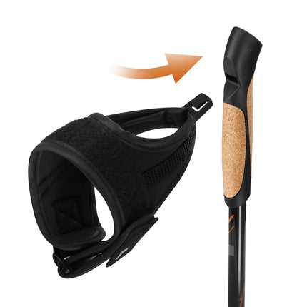 Carbon Fibre Nordic Walking Poles, Adjustable Length