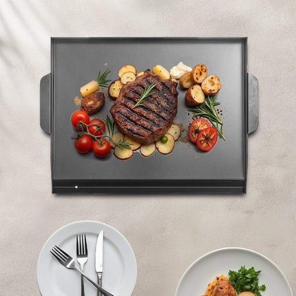 Carbon Steel Griddle Plate, 22x16 In, Flat Top for Grill