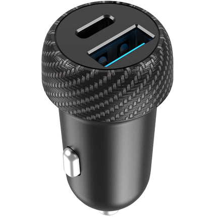 Car charger 1xUSB-C PD 1xUSB-A 35W
