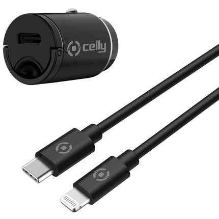 Car charger Mini USB-C PD 20W + USB-C to Lightning cable