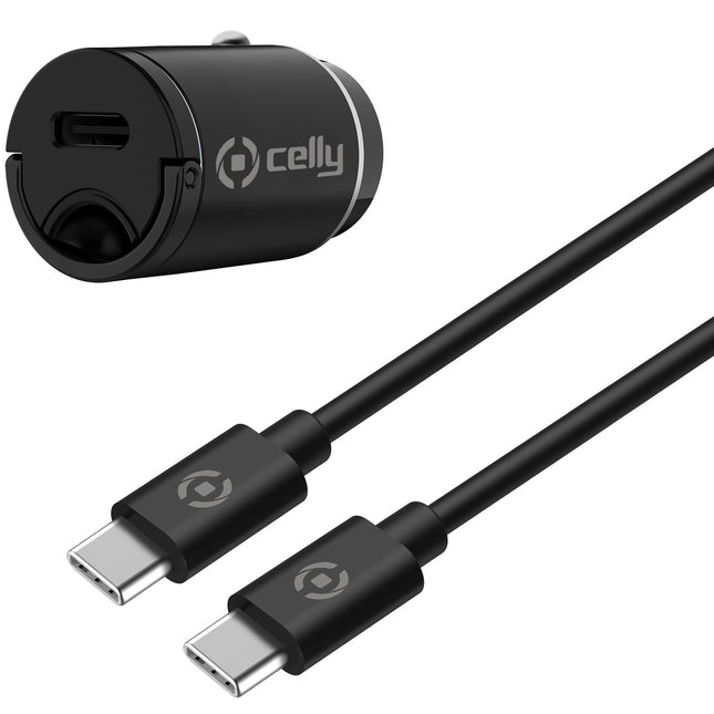 Car charger Mini USB-C PD 20W + USB-C to USB-C cable
