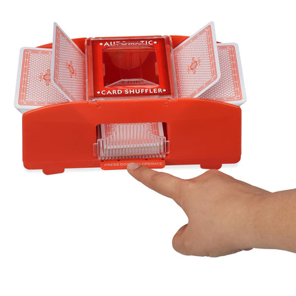 Card shuffler electric 2 decks