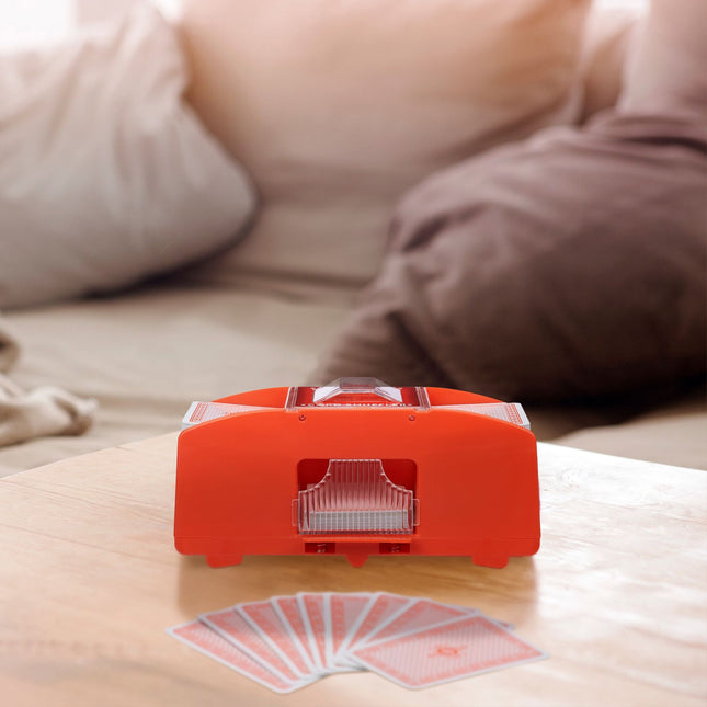 Card shuffler electric 2 decks