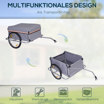 Bicycle cargo trailer - durable design that is easy to attach