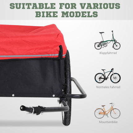 Cargo bike trailer - Transport tool, black and red