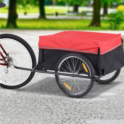 Cargo bike trailer - Transport tool, black and red